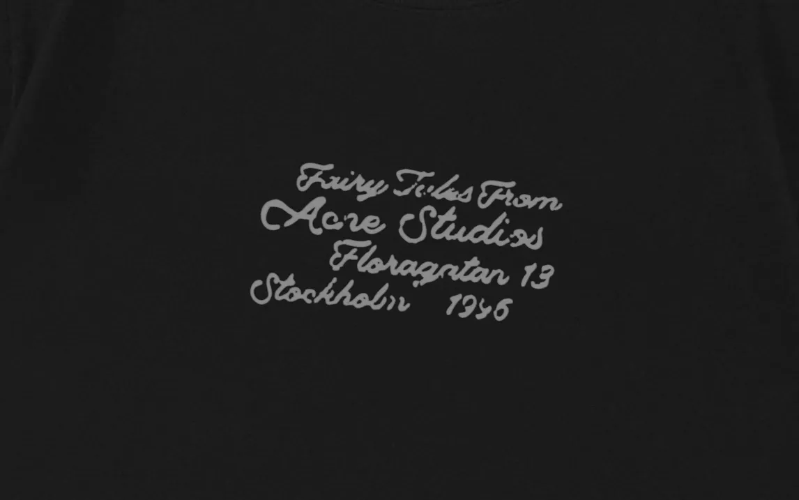 Acne Studios New Arrival logo Same Style t 100％ 32 ：Black Size：XS S M L